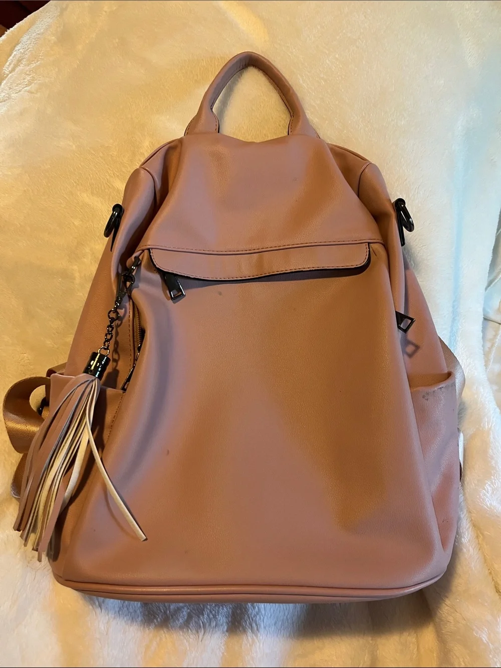 Stylish Blush Pink Women’s Backpack Tote